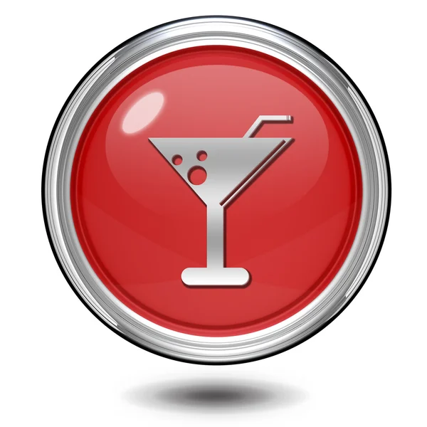 Beber icono circular sobre fondo blanco — Foto de Stock
