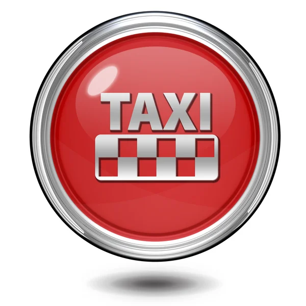 Taxi icono circular sobre fondo blanco — Foto de Stock