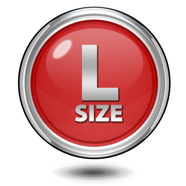 L size circular icon on white background — Stock Photo, Image