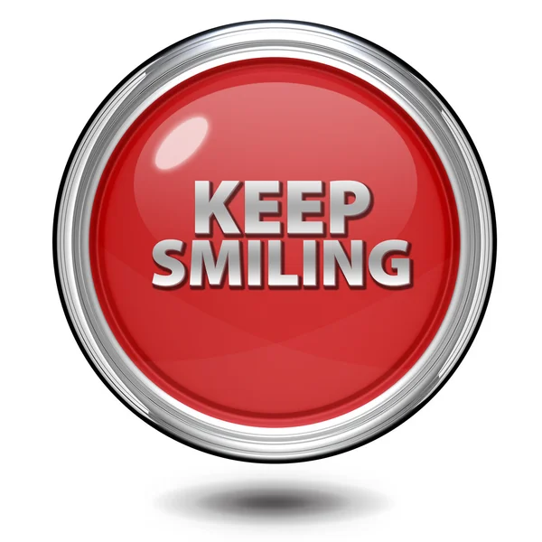 Keep smiling circular icon on white background — Stock Photo, Image