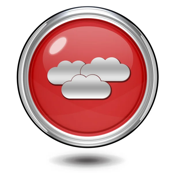 Cloud circular icon on white background — Stock Photo, Image