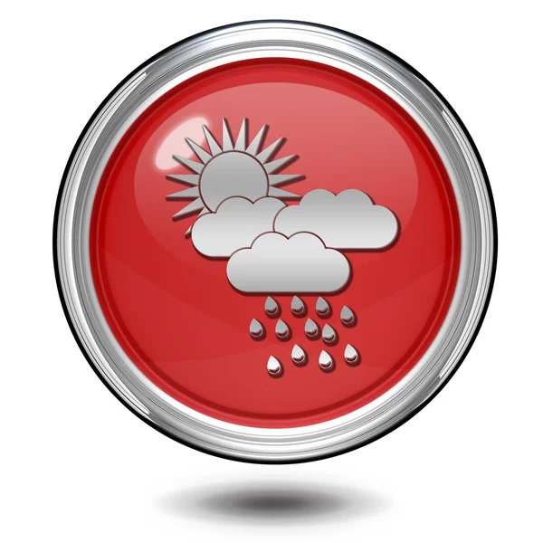 Rain circular icon on white background — Stock Photo, Image