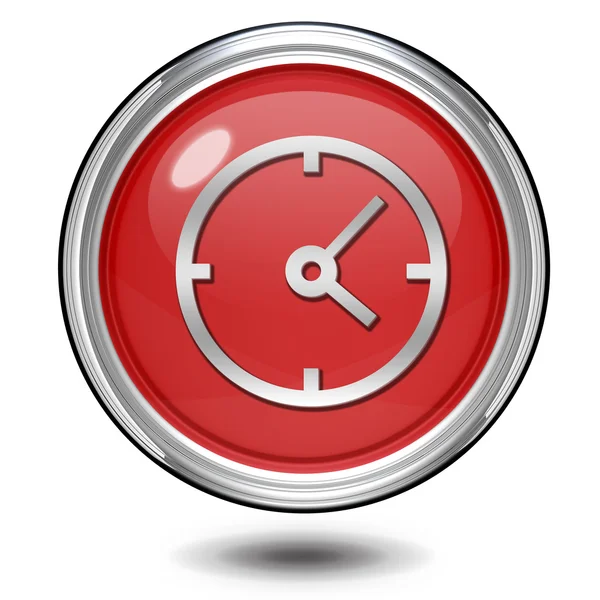 Clock circular icon on white background — Stock Photo, Image