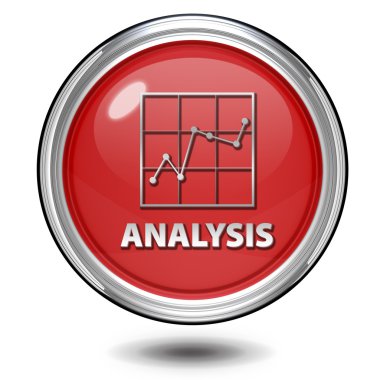 Veri analizi dairesel simgesi beyaz arka plan üzerinde