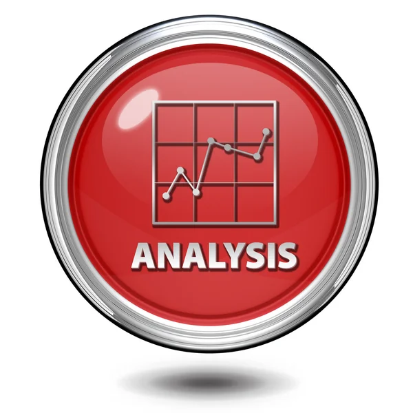 Icône circulaire d'analyse de données sur fond blanc — Photo