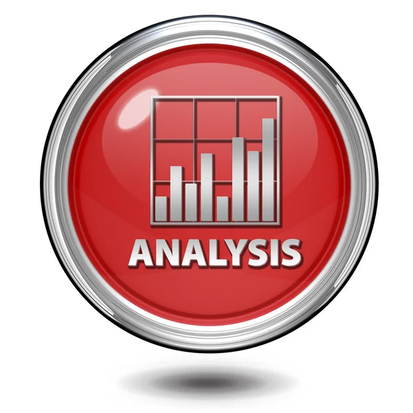 Kreisförmiges Symbol für Datenanalyse auf weißem Hintergrund — Stockfoto