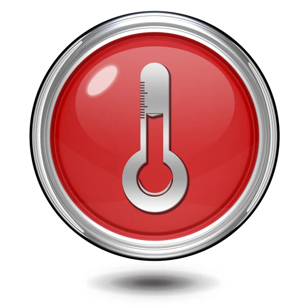 Temperatur kreisförmiges Symbol auf weißem Hintergrund — Stockfoto