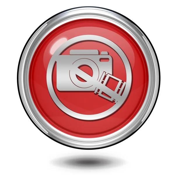 Ban shooting circular icon on white background — Stock Photo, Image