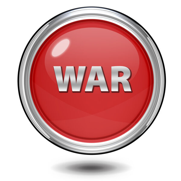 Круговая иконка войны на белом фоне
