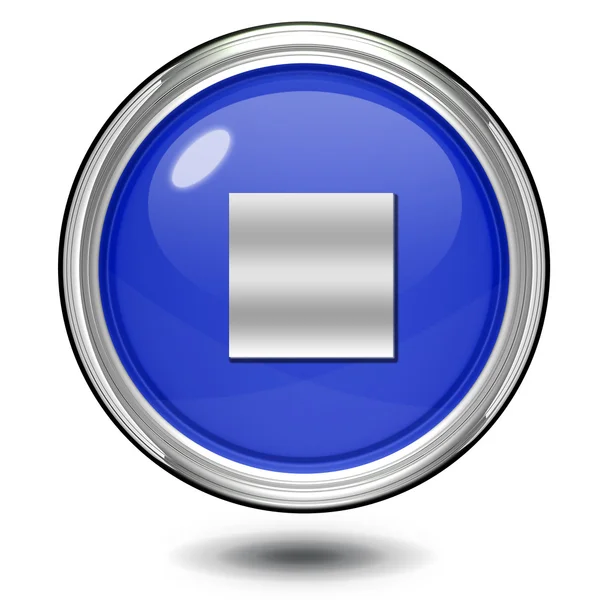Stop icono circular sobre fondo blanco —  Fotos de Stock