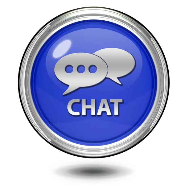 Icono circular de chat sobre fondo blanco —  Fotos de Stock