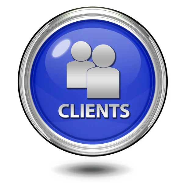 Client kreisförmiges Symbol auf weißem Hintergrund — Stockfoto