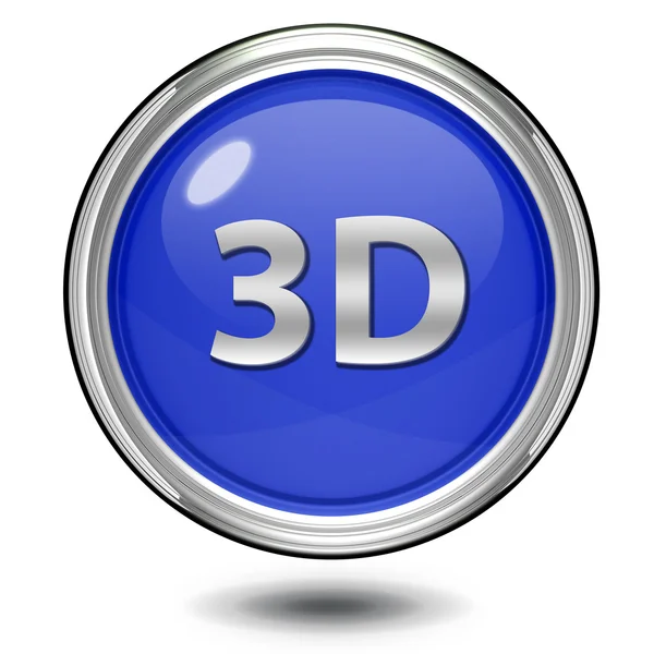 3d circular icon on white background — Stock Photo, Image