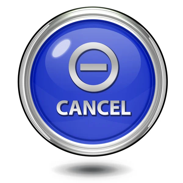 Cancel circular icon on white background — Stock Photo, Image