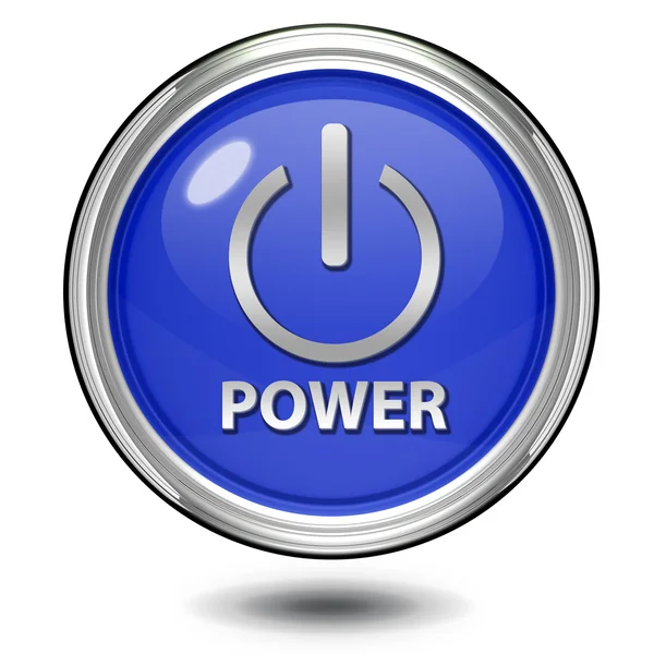 Power circular icon on white background — Stock Photo, Image