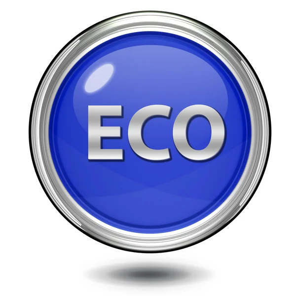 Icono circular eco sobre fondo blanco —  Fotos de Stock