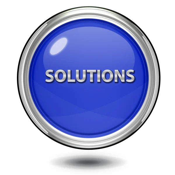 Soluciones icono circular sobre fondo blanco — Foto de Stock