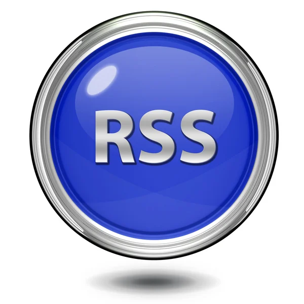 RSS circular icon on white background — Stock Photo, Image