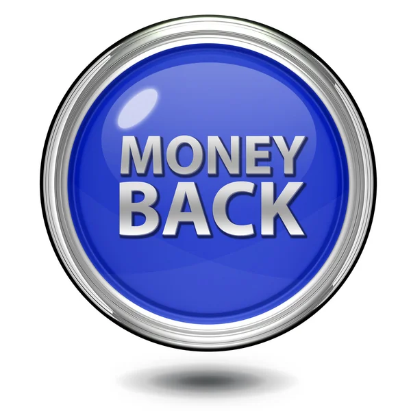 Money back circular icon on white background — Stock Photo, Image