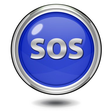 Beyaz zemin üzerine sos dairesel simgesi