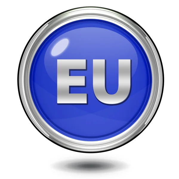 Icona circolare UE su sfondo bianco — Foto Stock