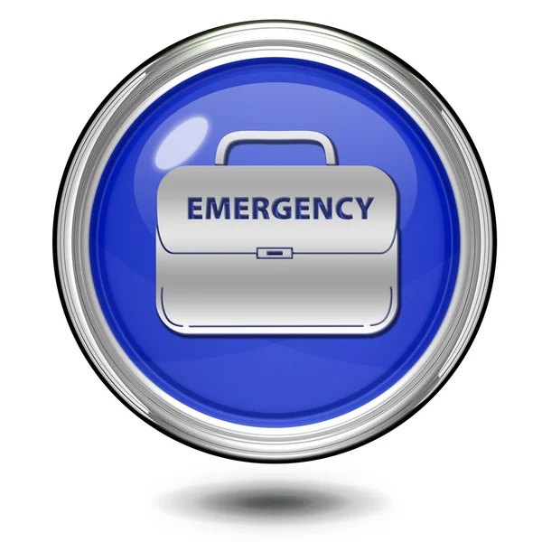 Ícone circular de emergência no fundo branco — Fotografia de Stock