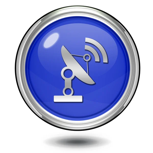 Satellite circular icon on white background — Stock Photo, Image