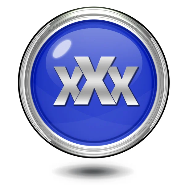 XXX circular icon on white background — Stock Photo, Image