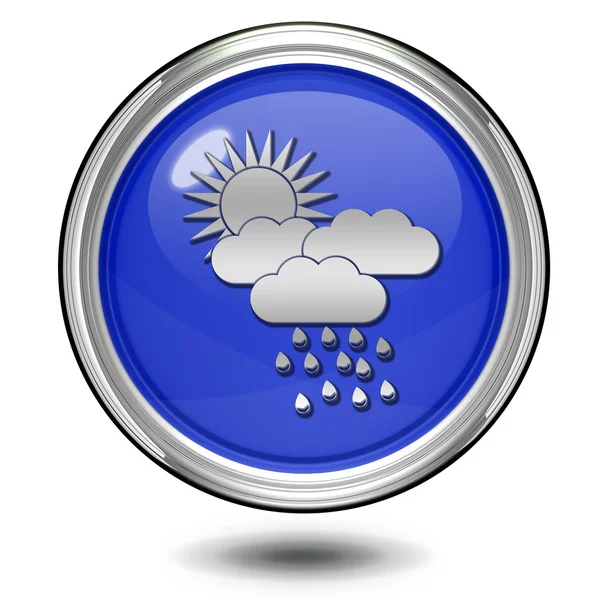 Regen circulaire pictogram op witte achtergrond — Stockfoto