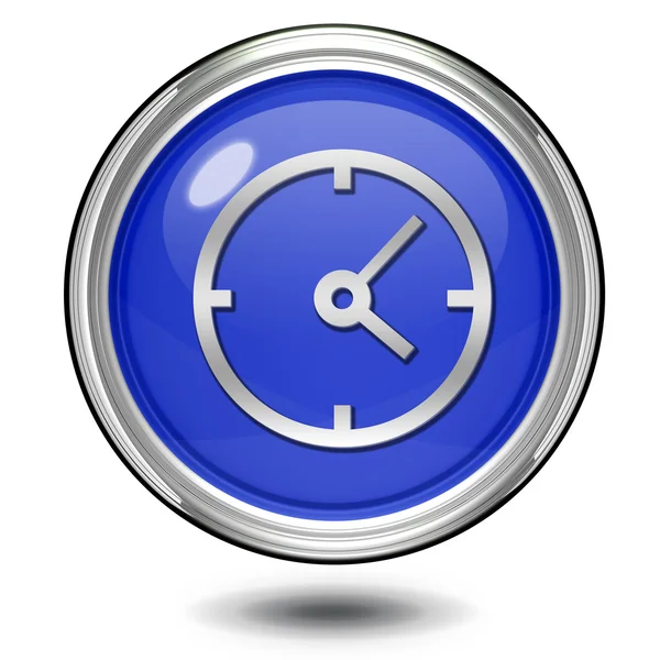 Clock circular icon on white background — Stock Photo, Image