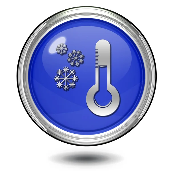 Snow circular icon on white background — Stock Photo, Image