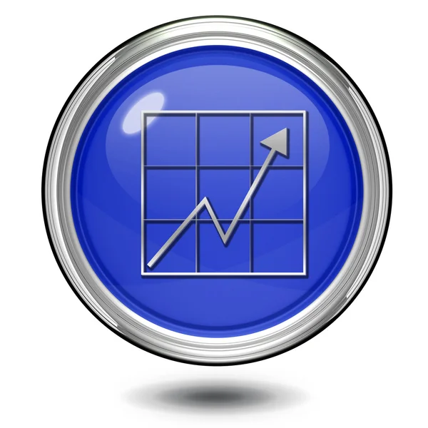 Data analysis kulatá ikona na bílém pozadí — Stock fotografie