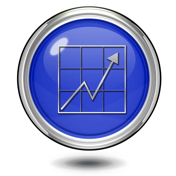 Icono circular de análisis de datos sobre fondo blanco —  Fotos de Stock