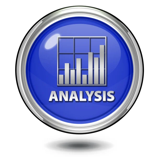 Kreisförmiges Symbol für Datenanalyse auf weißem Hintergrund — Stockfoto