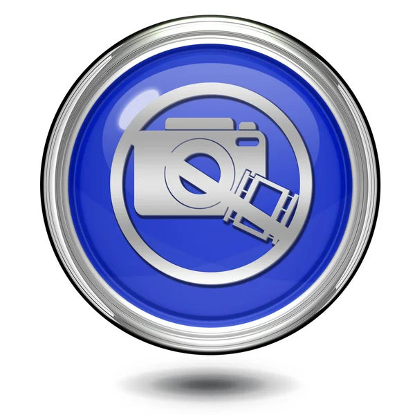 Prohibición de disparar icono circular sobre fondo blanco — Foto de Stock