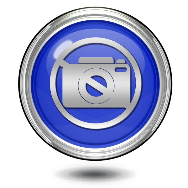 Ban shooting circular icon on white background — Stock Photo, Image