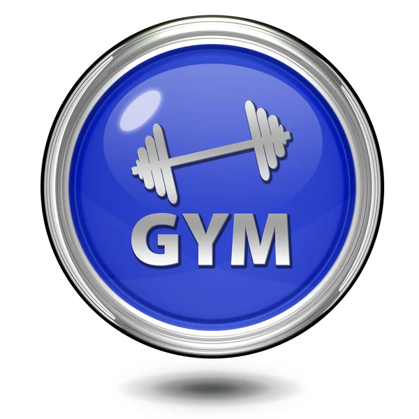 Gym  circular icon on white background — Stock Photo, Image