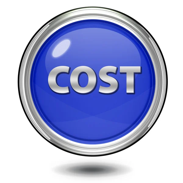 Cost circular icon on white background — Stock Photo, Image