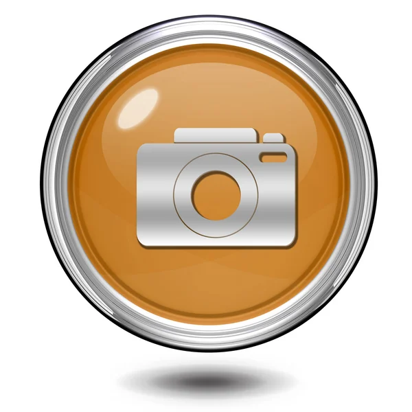 Foto kulatá ikona na bílém pozadí — Stock fotografie