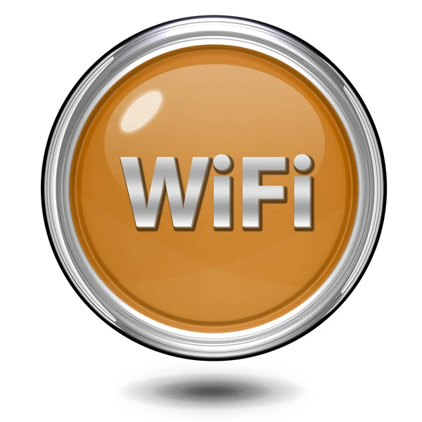 Icona circolare wifi su sfondo bianco — Foto Stock