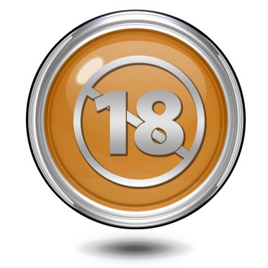 Beyaz arka plan üzerinde 18 dairesel simgesi