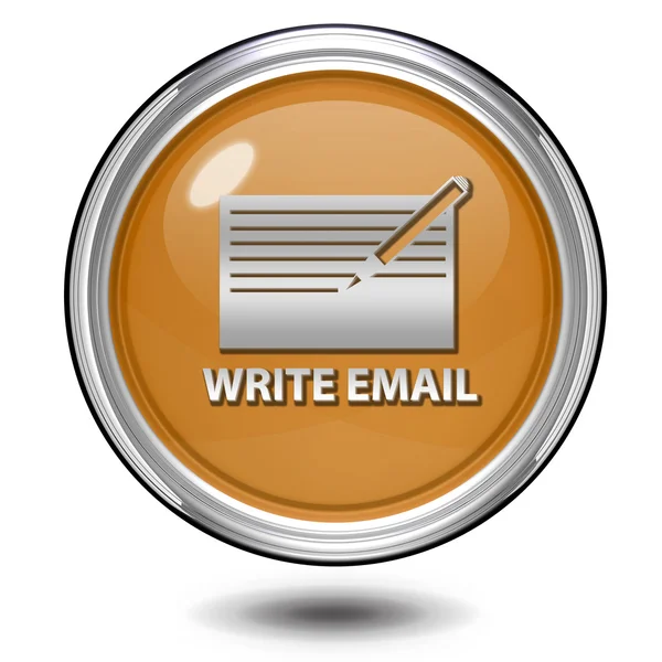 Email circular icon on white background — Stock Photo, Image