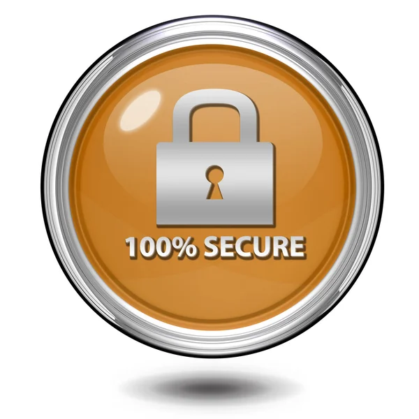 Lock circular icon on white background — Stock Photo, Image