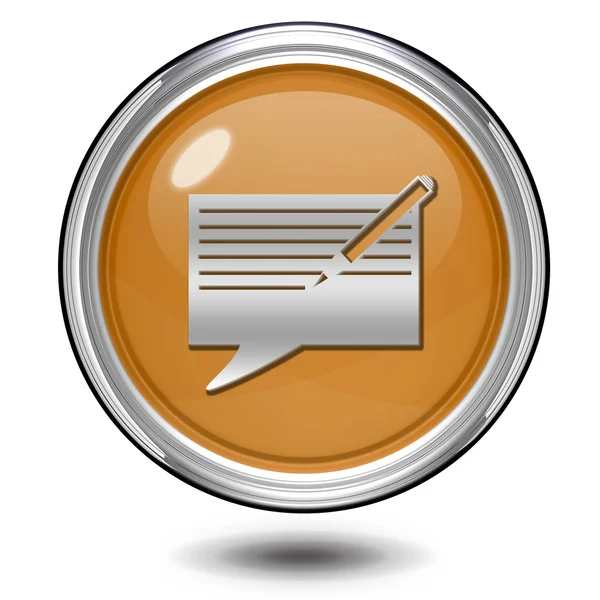 New message circular icon on white background — Stock Photo, Image