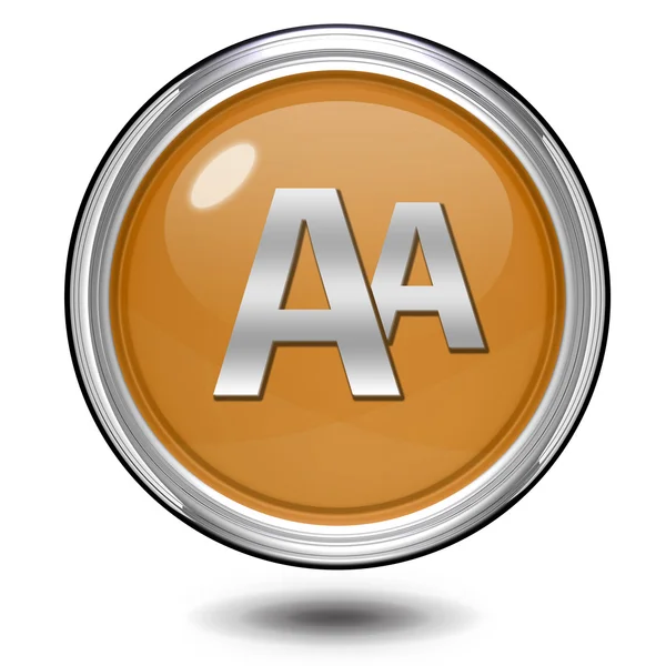 Icono circular del alfabeto sobre fondo blanco —  Fotos de Stock