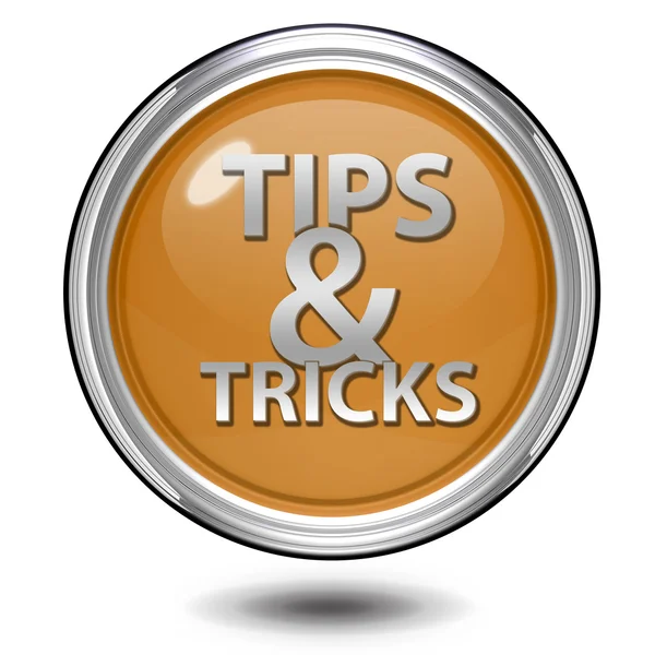 Tips & tricks circular icon on white background — Stock Photo, Image