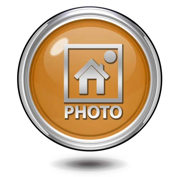 Photo circular icon on white background — Stock Photo, Image