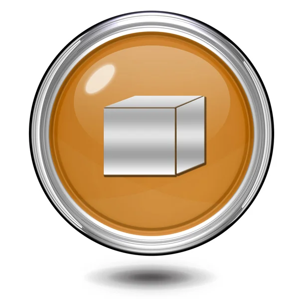 Box circular icon on white background — Stock Photo, Image