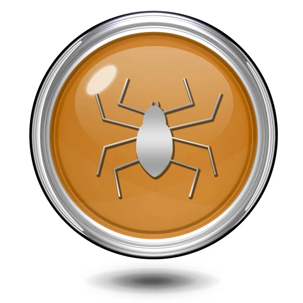 Spinnenförmiges Symbol auf weißem Hintergrund — Stockfoto