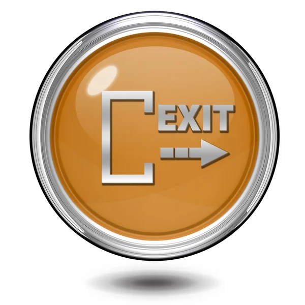 Exit cirkulär ikonen på vit bakgrund — Stockfoto